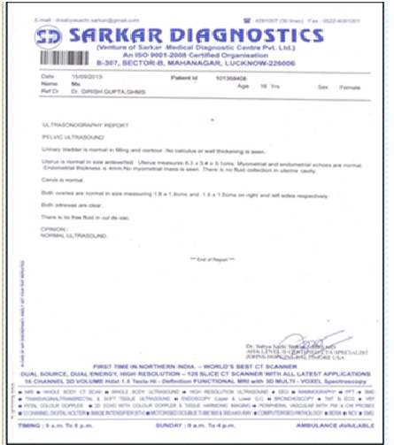 Before Treatment Ovarian cyst case Img2