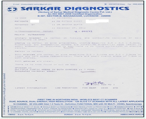 Before Treatment Ovarian cyst case Img2